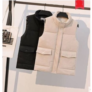 Áo khoác phao ba lỗ mùa thu đông 2020 phụ nữ mới phong cách hàn quốc 2 màu AO004