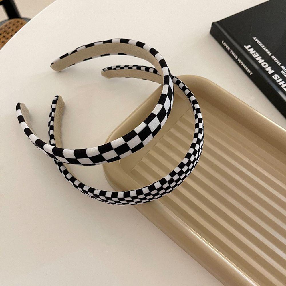 Dây Cột Tóc Họa Tiết Sọc Caro Thanh Lịch Cho Nữ
