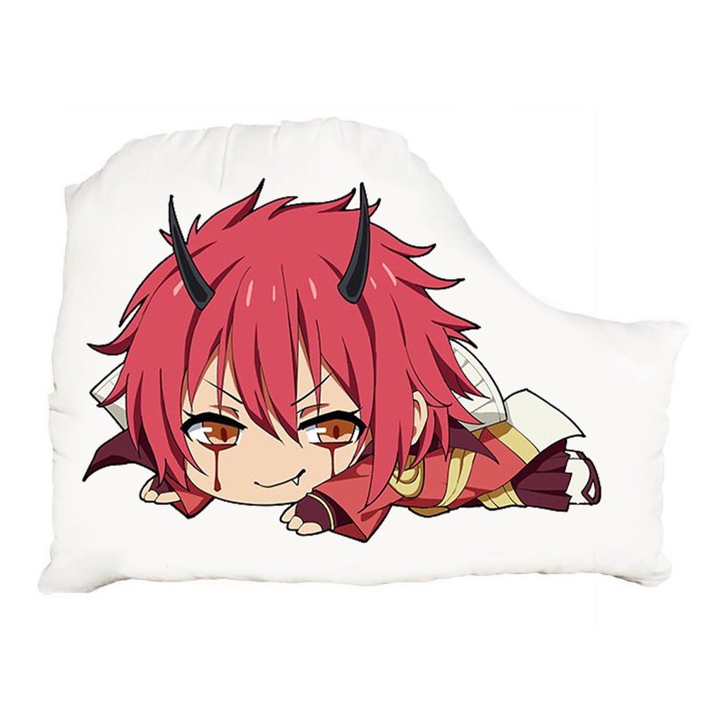 (NẰM) Gối ôm in hình nhân vật CHUYỂN SINH THÀNH SLIME Tensei-shitara Slime datta ken anime chibi tiện lợi xinh xắn êm ái