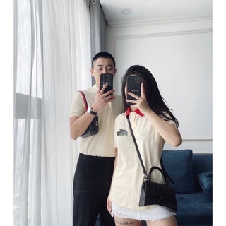 ÁO POLO LA.COSS CÁ SẤU CỔ ĐỎ NỮ