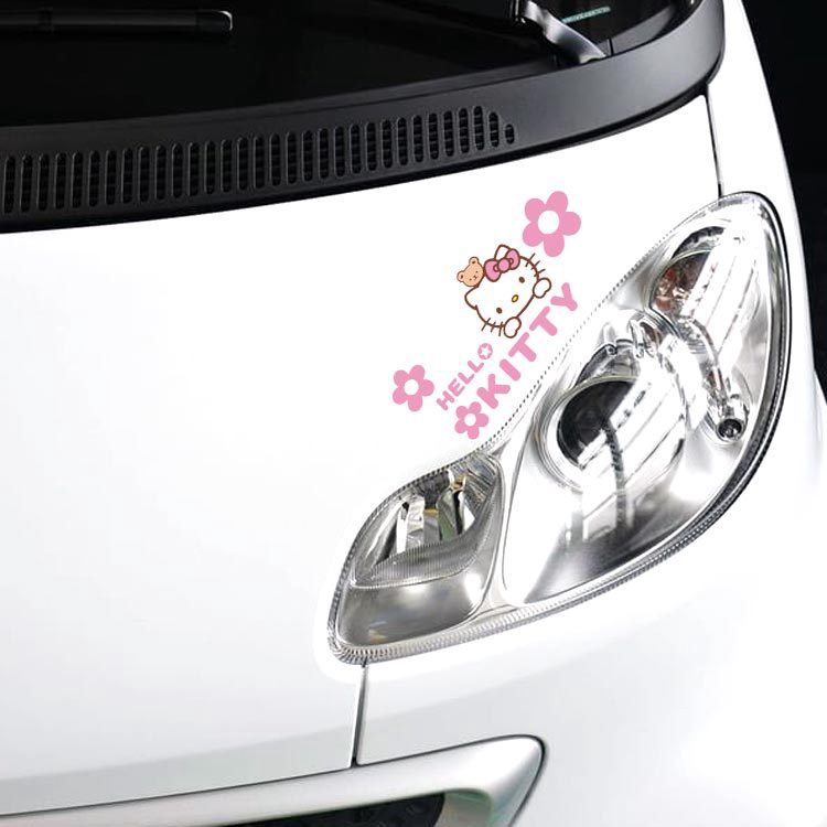 Decal DáN Trang Trí HìNh Hello Kitty Cho Xe Hơi