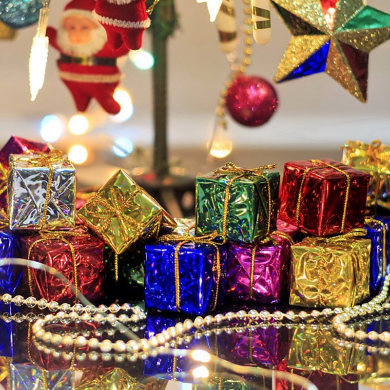 Set 12 Túi Bong Bóng Nhiều Màu Trang Trí Cây Thông Noel