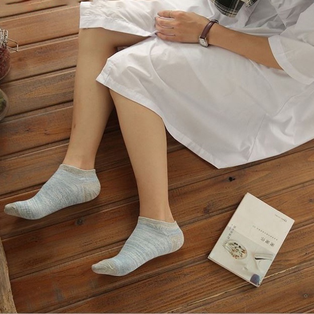 Tất nam nữ ngắn cổ Sumio_offical vớ nữ cổ ngắn cute màu cầu vòng thoáng chân TG008