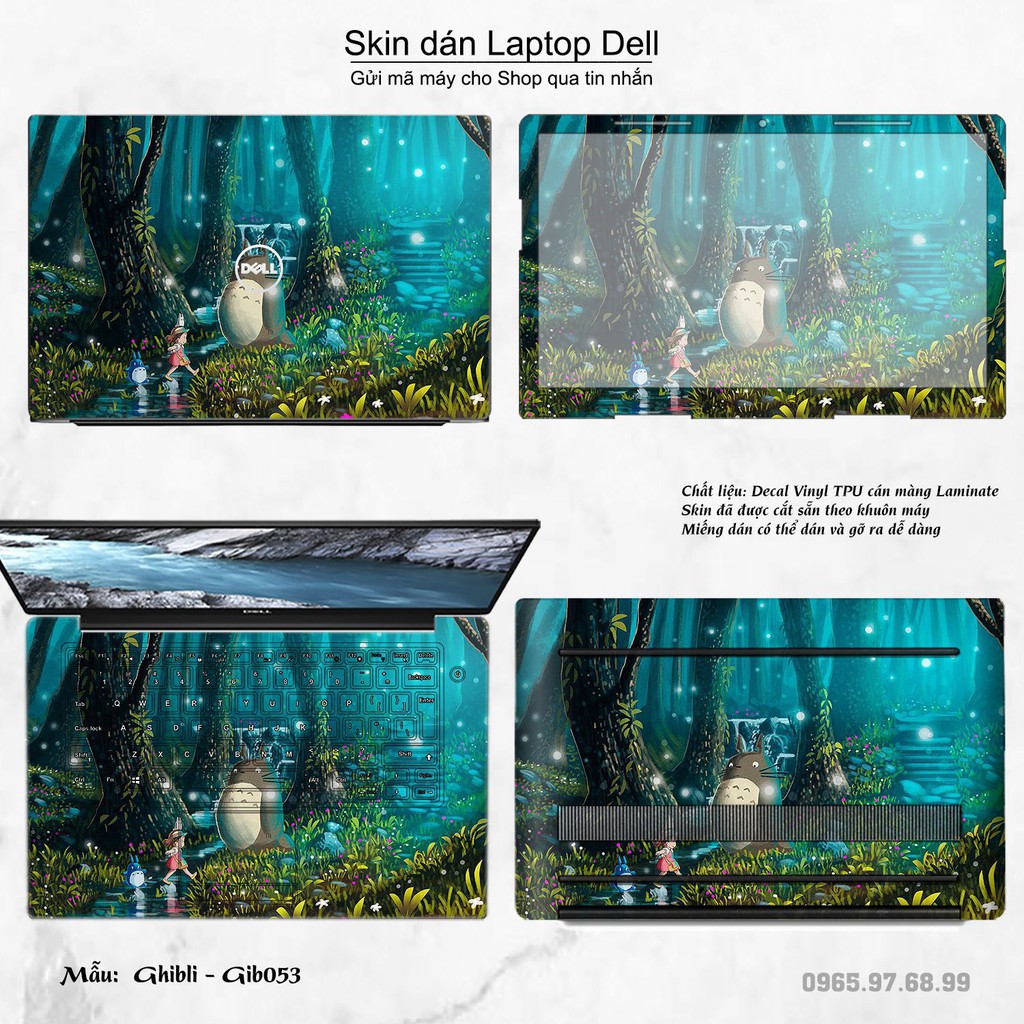 Skin dán Laptop Dell in hình Ghibli photo (inbox mã máy cho Shop)