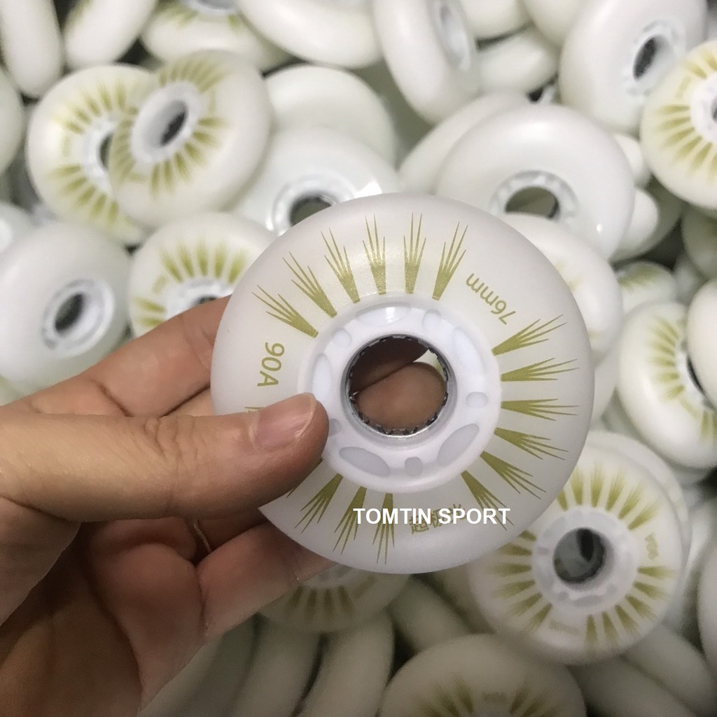 Combo 4 bánh giày trượt patin cao su có đèn led phát sáng nhiều màu trượt êm và mượt - phụ kiện giày trượt patin