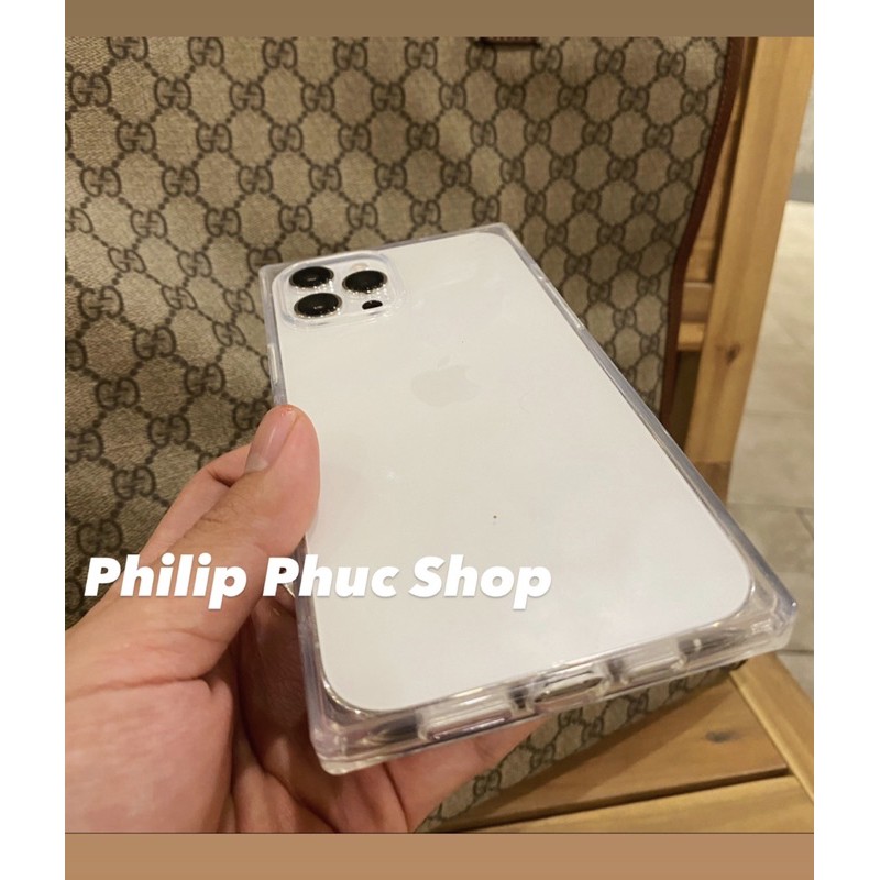 Ốp Lưng Iphone VIỀN VUÔNG Trong Suốt - Tương thích tất cả dòng iphone từ ip6 trở lên