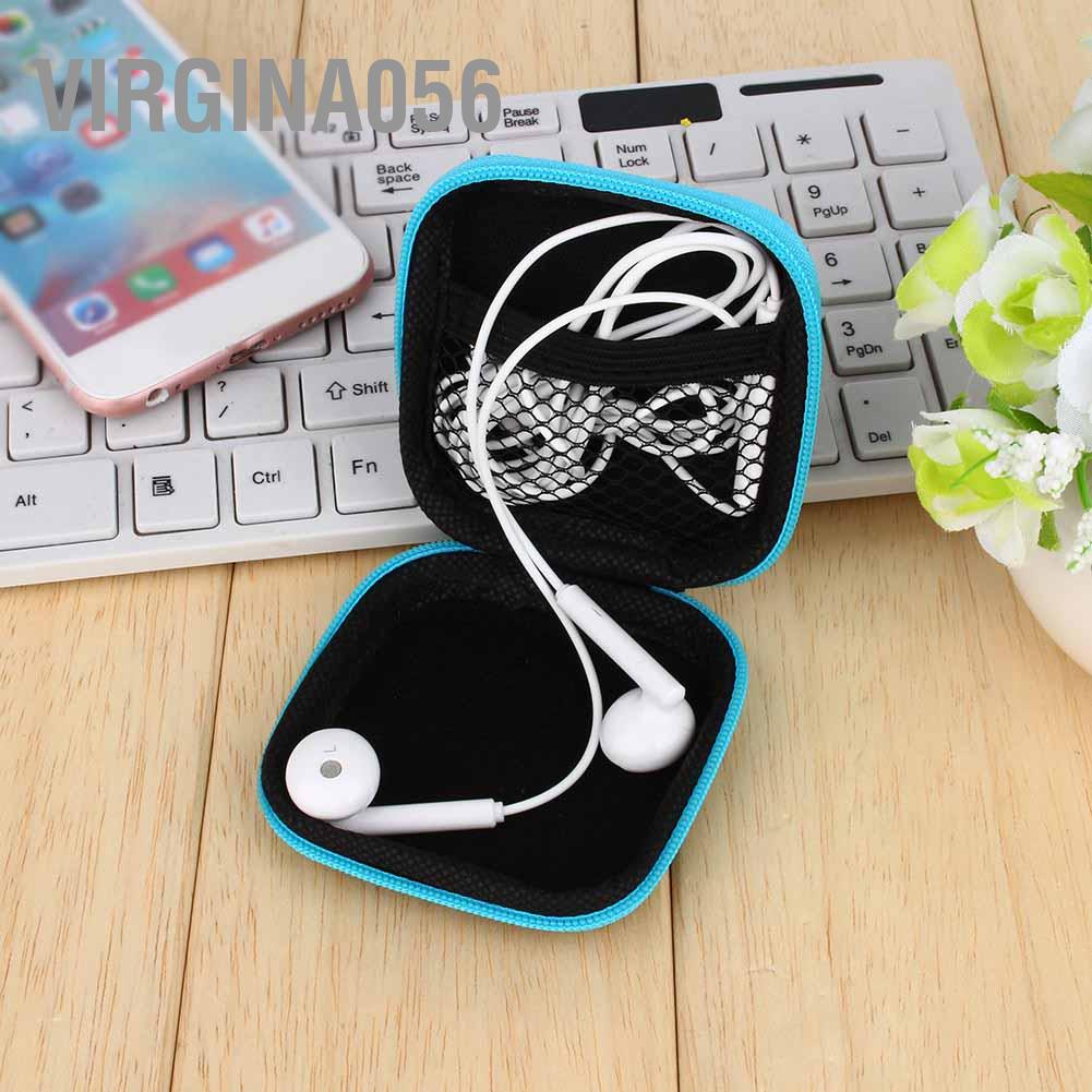 Hàng Hot Hộp cứng Hộp đựng đồ tiện ích Túi đựng cho tai nghe vòng đeo chìa khóa Cáp USB Đường dữ liệu Hàng giao ngayVirgina056