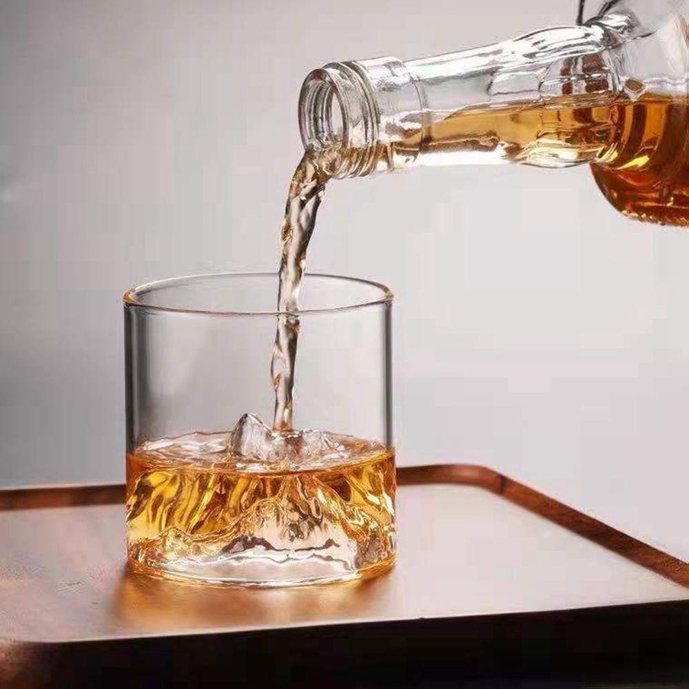 Ly Thủy Tinh Uống Rượu Vang Hình Núi Vodka 3D