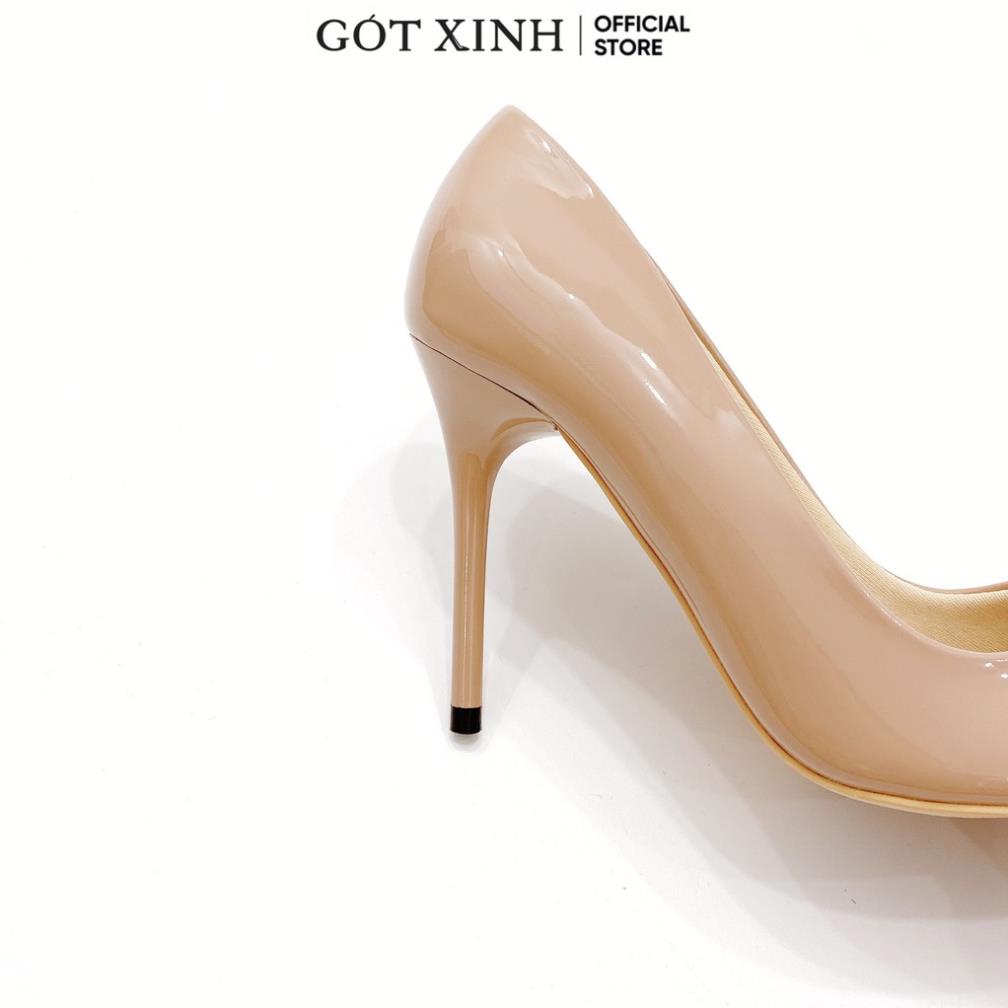 Giày cao gót nữ 7cm và 9cm GÓT XINH G16 da bóng đế nhọn -ug78