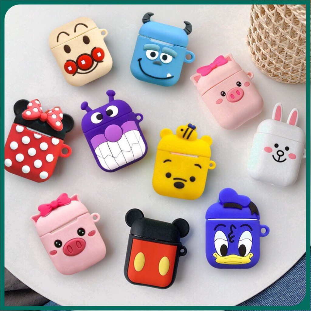 Vỏ bảo vệ hộp sạc tai nghe cho Airpods I10 I11 I12 I9S thiết kế dễ thương