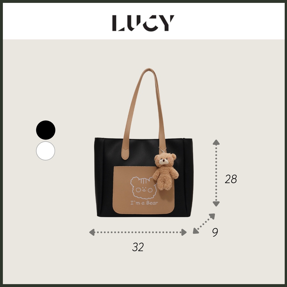 Túi xách nữ tote công sở Lucy Store đẹp da PU để vừa A4 kẹp nách đeo vai đi học đi chơi thời trang cao cấp giá rẻ