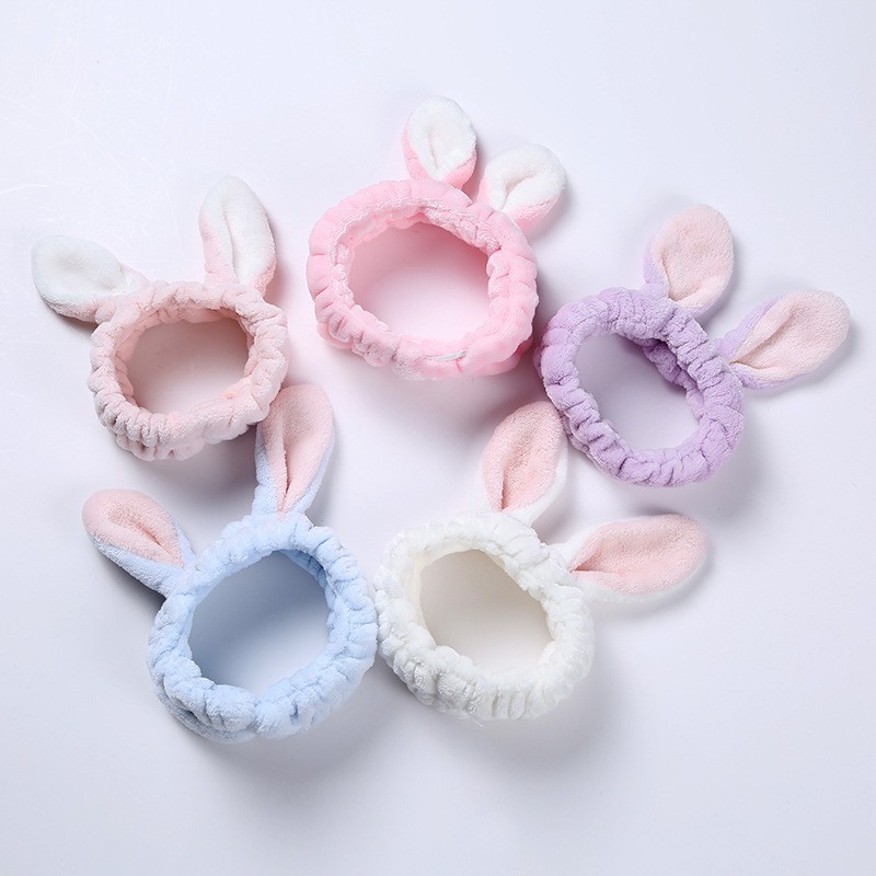Băng đô turban tai thỏ vải nhung 3D mới chất siêu xịn mềm mịn cho nữ