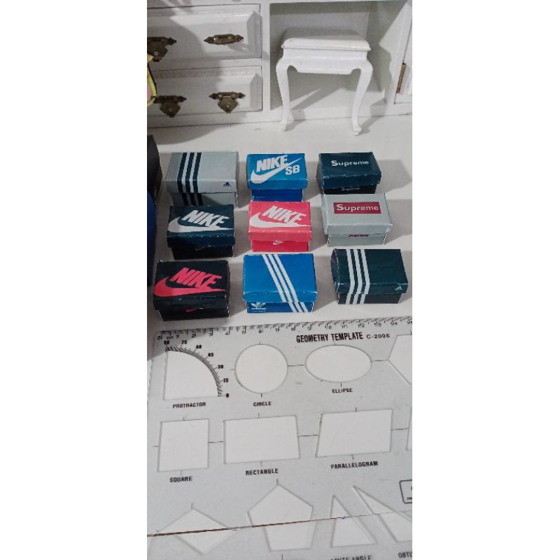 Box hộp đựng giày, quần áo túi xách cho doll 1/4 1/6 20cm,15cm