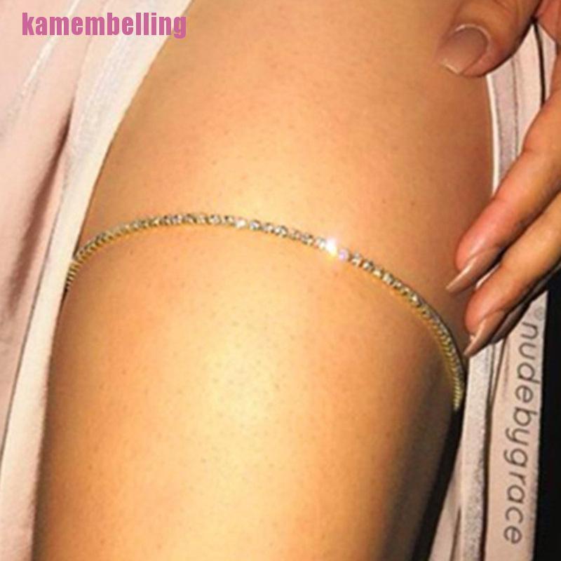 Vòng đeo đùi bằng kim loại đính đá gợi cảm quyến rũ cho nữ