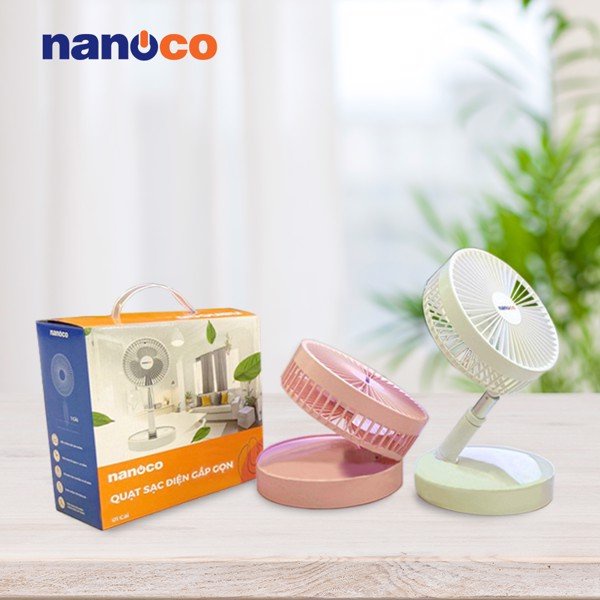 Quạt Sạc Điện Gấp Gọn Panasonic NFF1617W - Trắng, 6 Inch, 3 Cánh, Pin Lithium-ion 7200mAh
