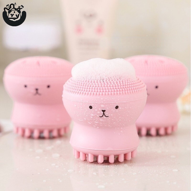 [Hàng mới về] Cọ rửa mặt bằng silicon hình bạch tuộc đáng yêu