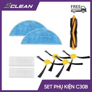 Bộ phụ kiện của robot hút bụi lau nhà Liectroux C30B - Hàng Chính Hãng