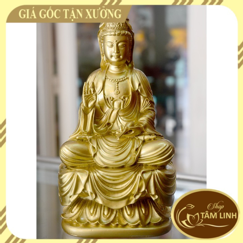 Tượng  Quan Thế Âm Bồ Tát ngồi tòa cao 18cm-Nhiều mẫu GIÁ TỐT NHẤT THỊ TRƯỜNG