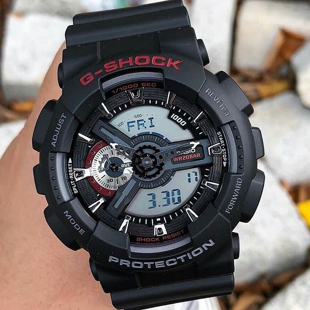 Đồng hồ nam dây nhựa Casio G-Shock chính hãng Anh Khuê GA-110-1ADR