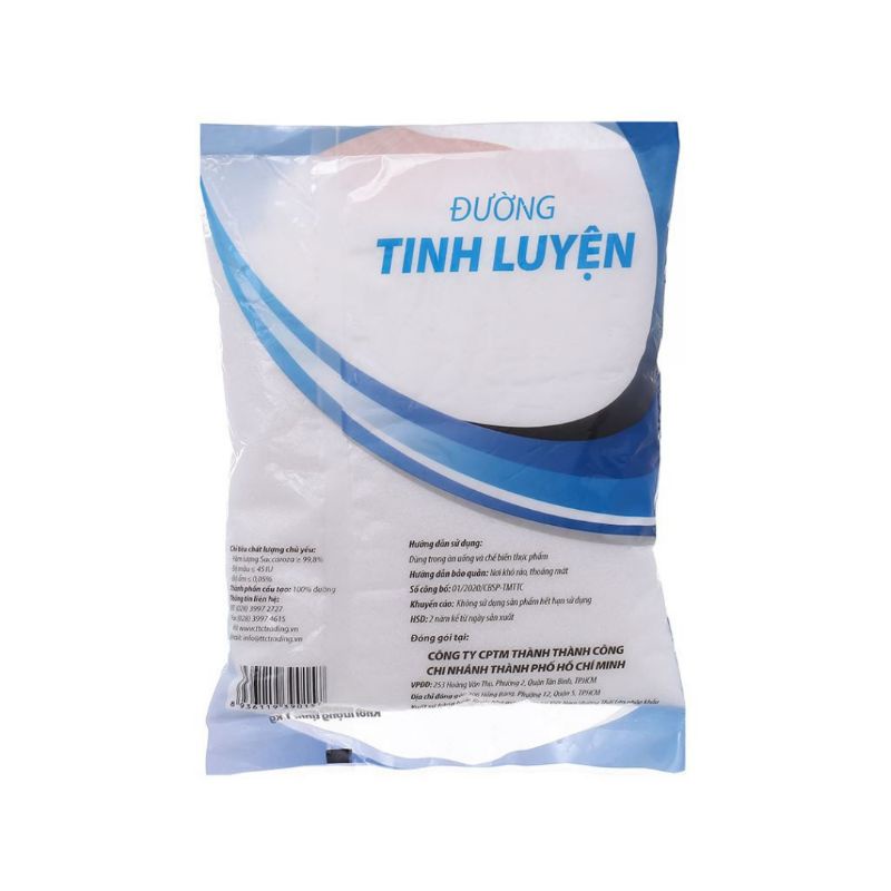 Đường trắng tinh luyện gói 1 kg TTC Trading date mới