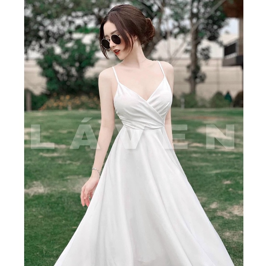 Đầm Maxi Đi Biển Dã Ngoại,đầm Maxi Nobrand Dáng Xòe Thiết Kế 2 Dây Hở Lưng Sang Chảnh Thời Trang [XM MINH PHÚC]