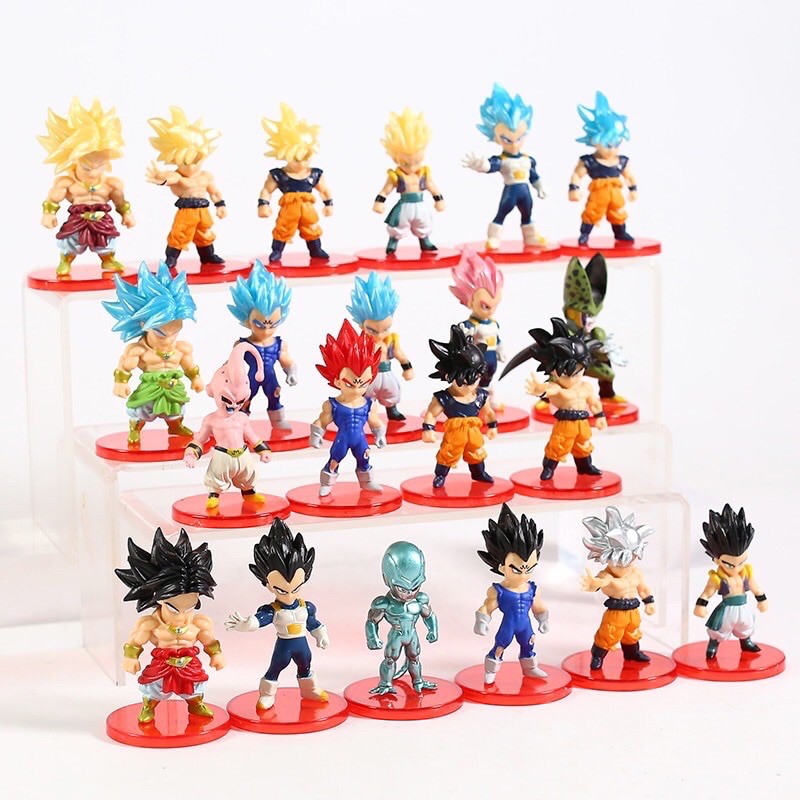 [CÓ QUÀ] Combo 21 mô hình Dragon Ball 7 Viên Ngọc Rồng Goku Gogeta Vegito Broly Gohan Frieza Vegeta SuperSaiyan God SSJ