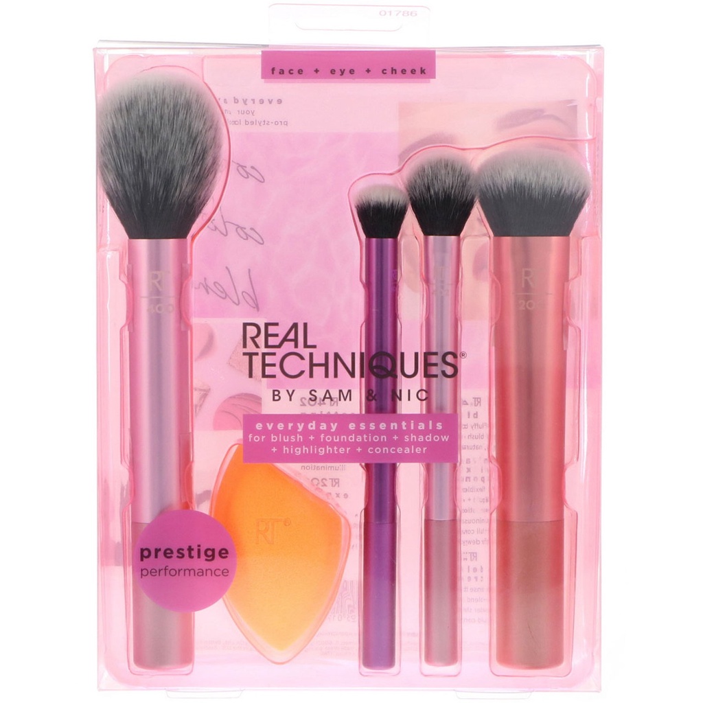 [NHẬP KHẨU CHÍNH HÃNG] Set Cọ + Bông Mút Trang Điểm Real Technique Everyday Essentials