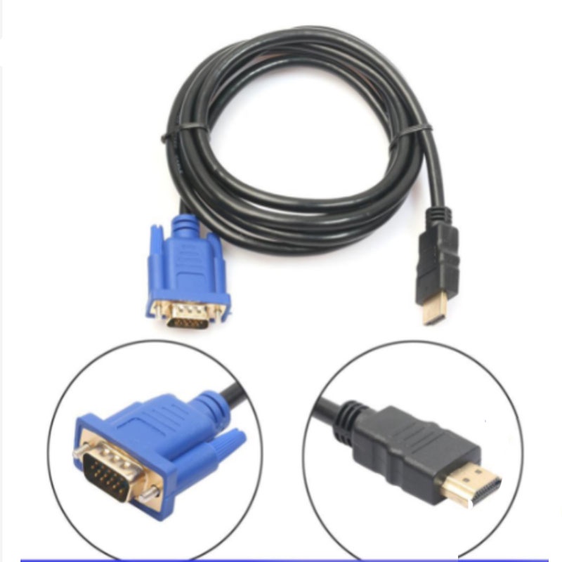Dây cáp chuyển đổi dài 1.8 / 3 / 5 / 10m chuyển từ đầu 1080p Hdmi sang đầu Vga 15 chấu cho Hdtv Hd Lcd
