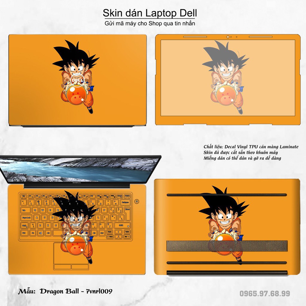 Skin dán Laptop Dell in hình Dragon Ball (inbox mã máy cho Shop)