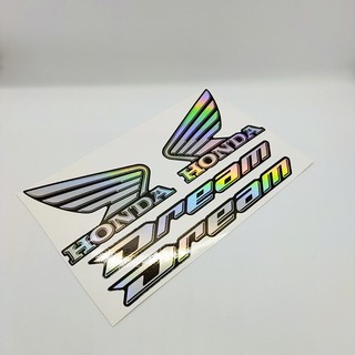 [Tem decal 7 màu] Tem dán xe Dream kèm cặp cánh chim Honda