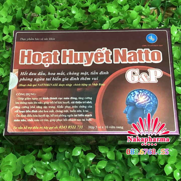 ✅ Hoạt Huyết Natto G&P – Hết đau đầu, hoa mắt chóng mặt, rối loạn tiền đình, ngừa tai biến GP