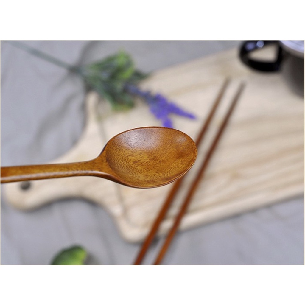 Set 4 bộ thìa đũa gỗ cá nhân cao cấp Kitchen Wood Hàn Quốc