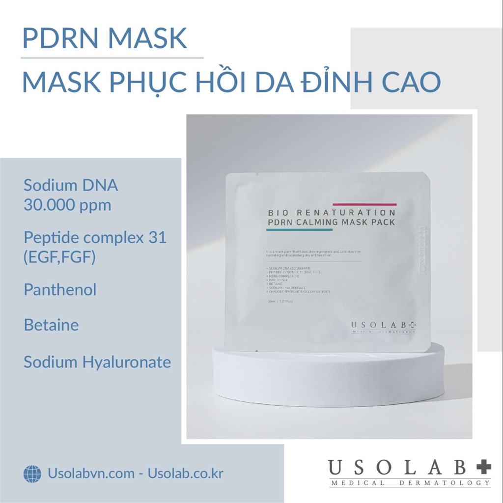 1 Miếng Mặt nạ tế bào gốc Usolab PDRN Mask 30ml