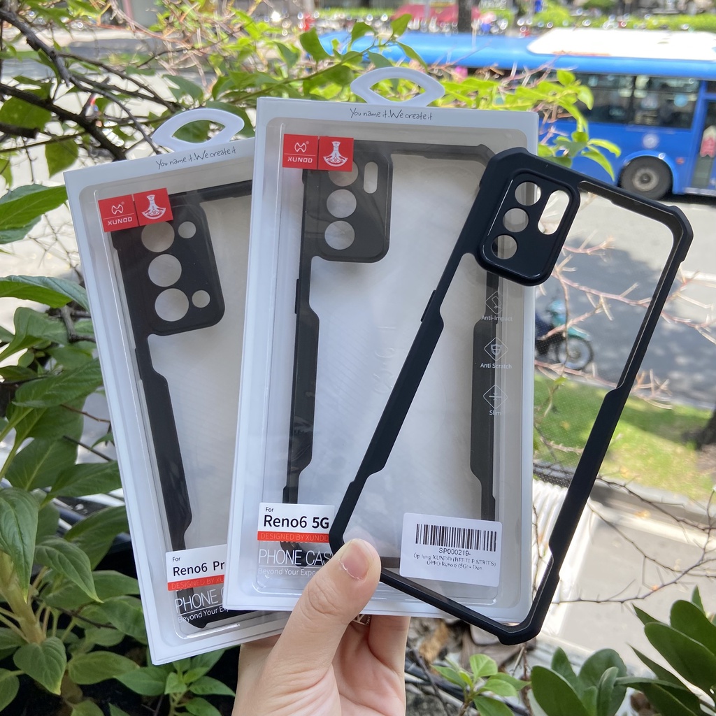 [Hỏa Tốc HCM] Ốp lưng XUNDD OPPO Reno 6 5G / 6Z 5G / 6 Pro 5G - Chống shock, Viền TPU, Mặt lưng trong