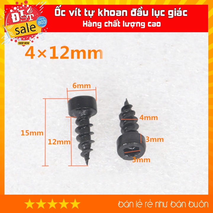 Ốc vít tự khoan đầu lục giác chìm M3 M4 M5