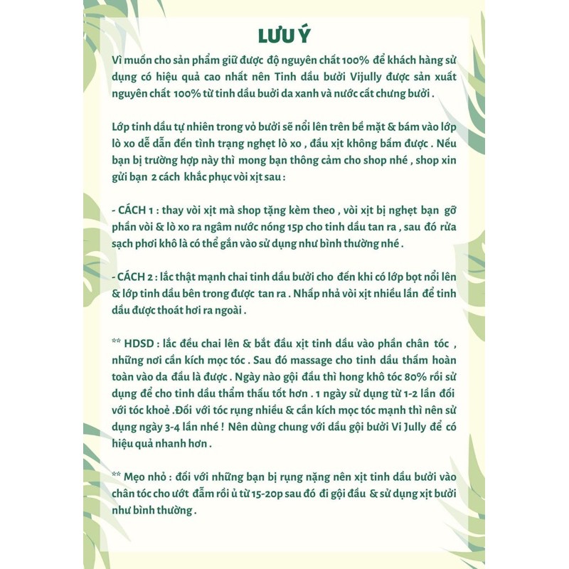 [FREESHIP] GIÁ SỈ XỊT BƯỞI MỌC TÓC VIJULLY | BigBuy360 - bigbuy360.vn