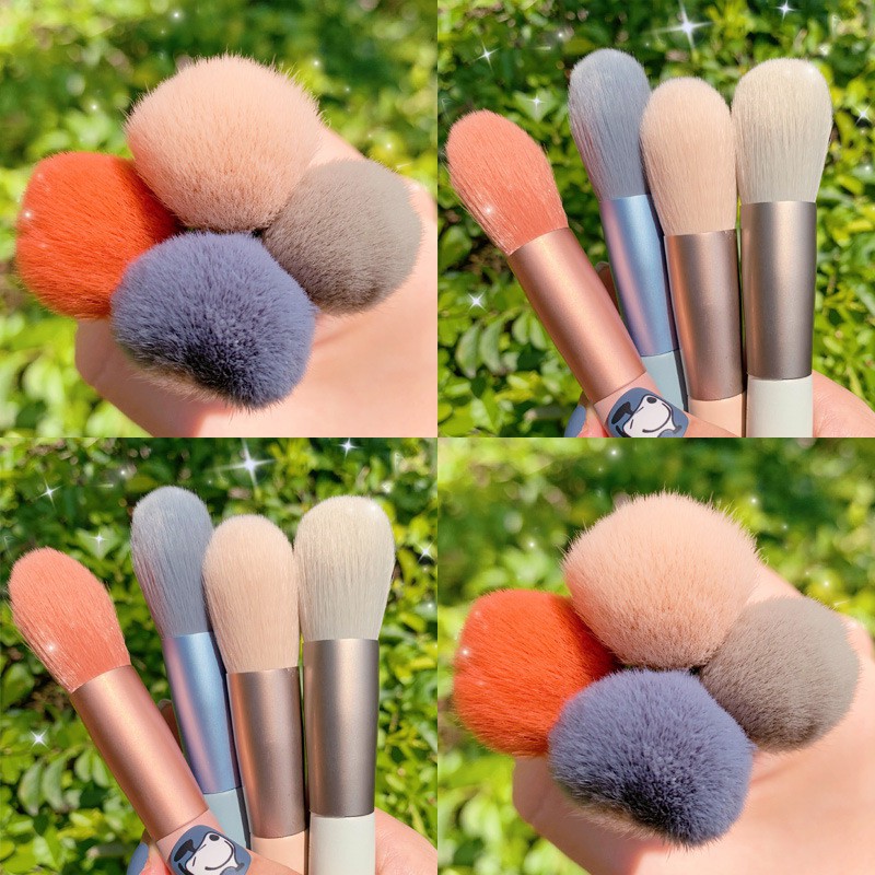 Set 8 cọ trang điểm MIXDAIR mini nhỏ gọn màu macaron thiết kế thời trang để mang đi du lịch