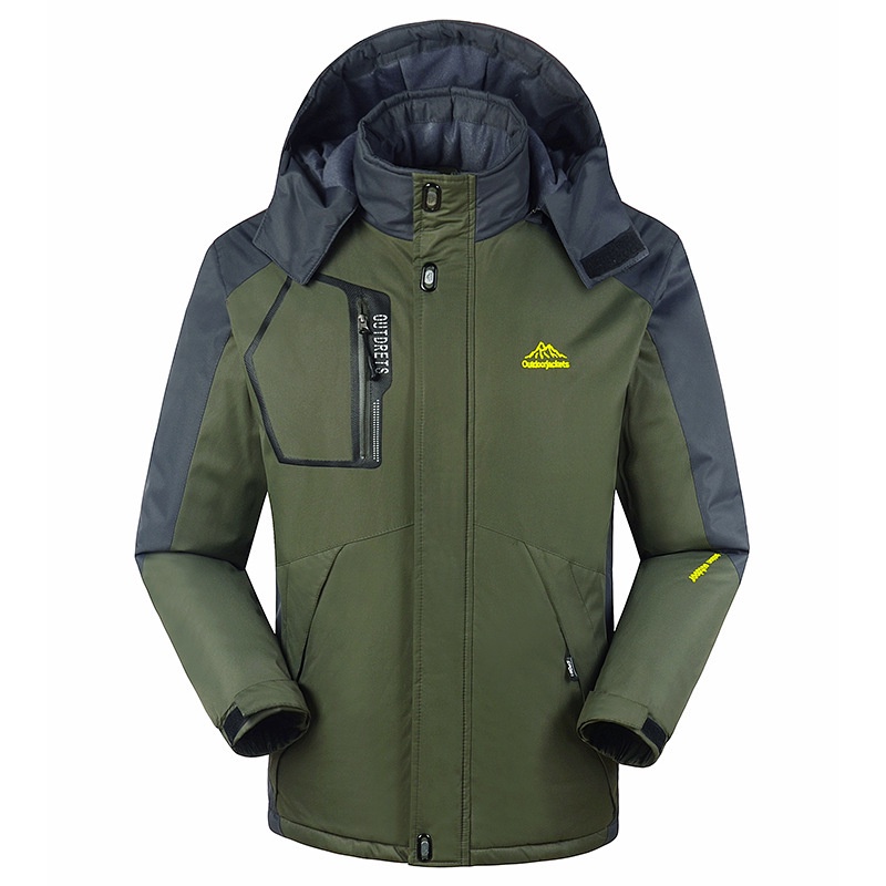 Áo khoác nam chống NƯỚC, lót lông, [OUTDOORJACKETS], vải đặc biệt hỗ trợ đi TUYẾT, đi MƯA - HÀNG HIỆU