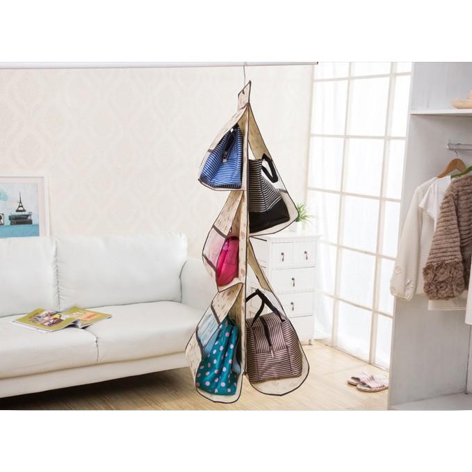 Túi treo bảo vệ giỏ xách - túi - ví - 5 ngăn gọn tiện dụng tránh thất lạc khó tìm, thích hợp cho mọi gia đình