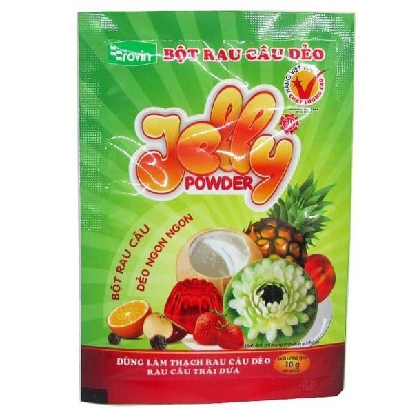 Bột thạch rau câu Jelly 10g, sóc vàng 12g