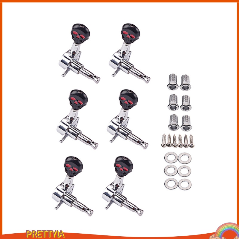 Skull Head 6R Guitar Tuning Pegs Tuners for Ukulele Musical Instrument