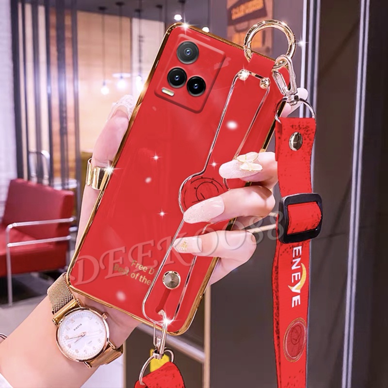 Ốp điện thoại có dây đeo cho VIVO y17s Y21S Y21 V21 4G 5G X60 Pro Y53S Y51A Y51 Y20sG Y12S Y20S Y20