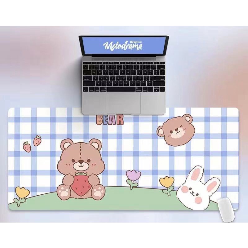 Lót chuột cỡ lớn 80x30cm, 90x40cm dày 3mm hoạ tiết cute, đáng yêu