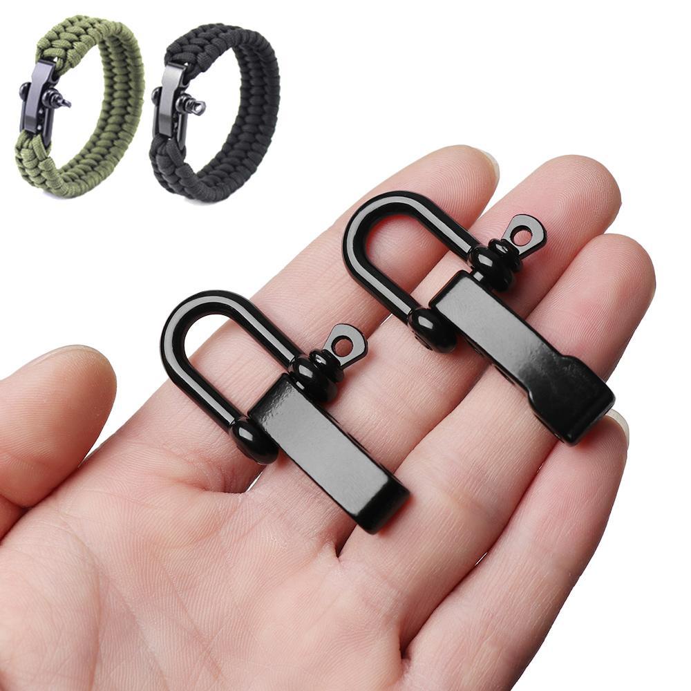 MUVAKO Set 1 / 2 Vòng Tay Paracord Bằng Thép Không Gỉ