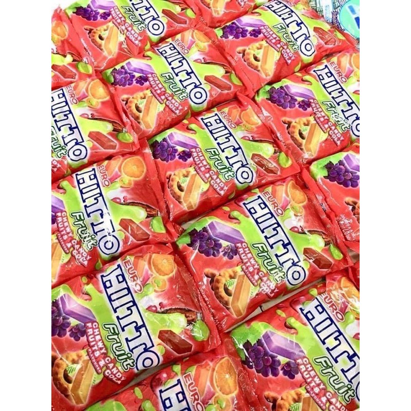 [Hàng Có Sẵn] Kẹo Dẻo Trái Cây Hitto Thái Lan Gói 100 Chiếc,Mix 4 Vị (Nho,Dâu,Cam,Coca)