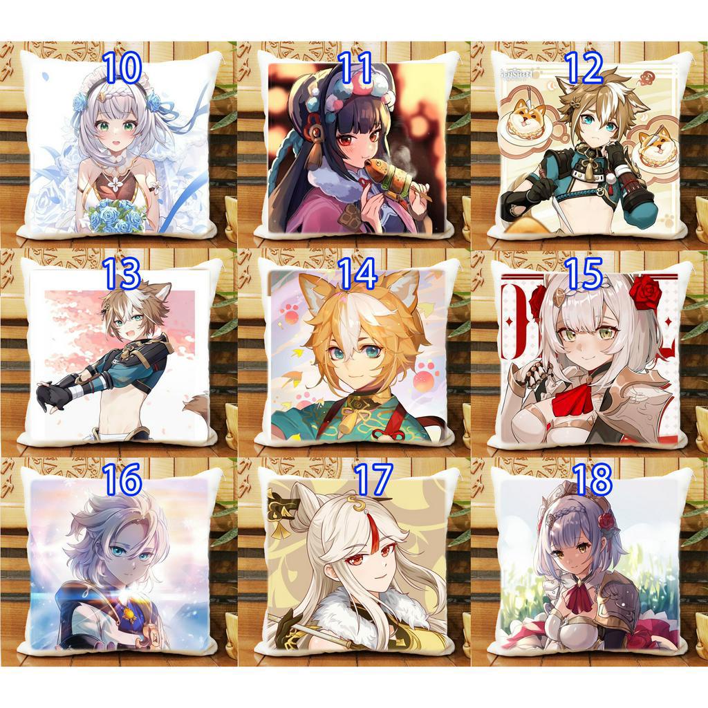 Gối in hình Zhongli  Albedo Arataki Itto Gorou Ningguang Noelle Yun Jin MA081393 gối vuông