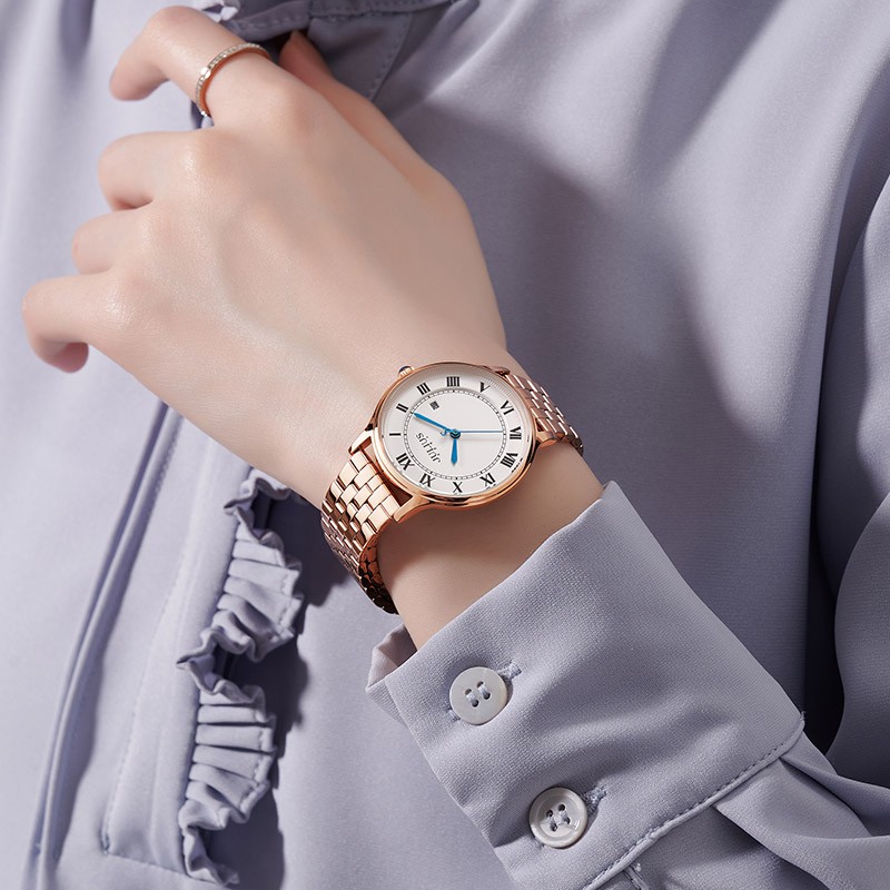 Đồng hồ nữ Julius Ja-1303 dây thép | Julius Official