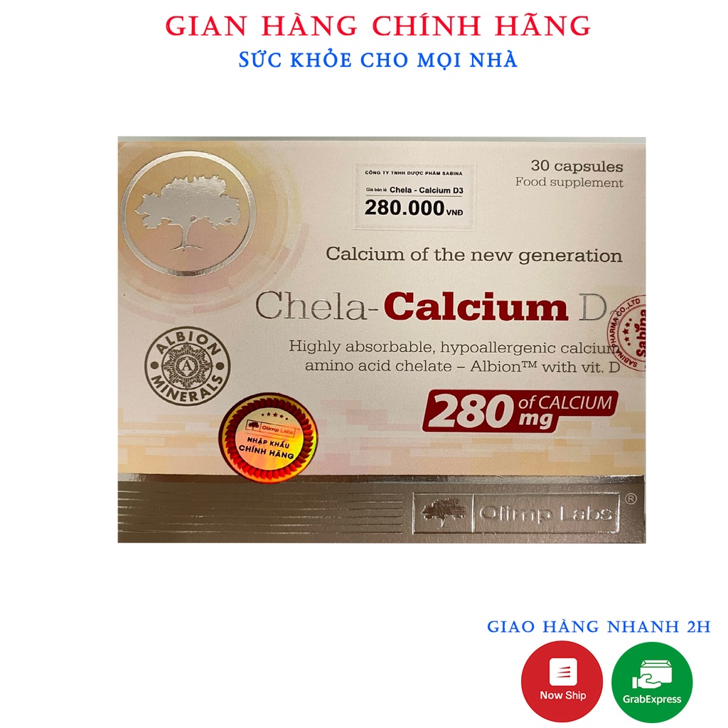 Chela Calcium.Bổ Sung Canxi,Vitamin D3 Giúp Hấp Thụ Canxi Cho Bà Bầu Trước,Sau Sinh