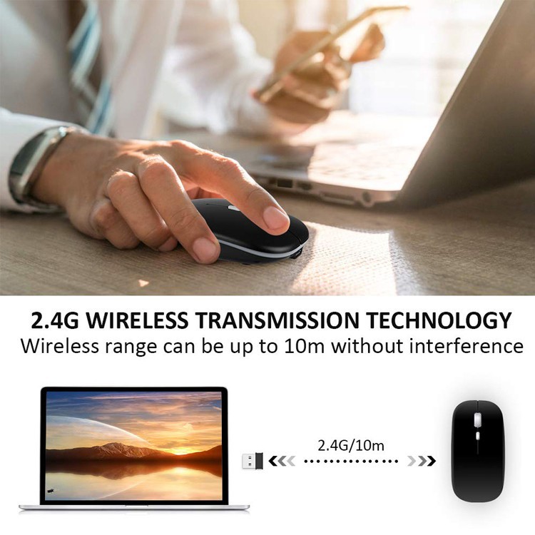 [     ]  Chuột Không Dây Siêu Mỏng  .4G , không gây tiếng ồn (chỉ xài cho những thiết  ị có cổng US ),  ảo hành một năm 