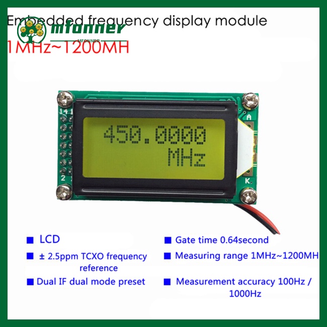 Mô Đun Đo Tần Số Điện Tử Plj-0802-e 1mhz~1200Mhz Độ Chính Xác Cao